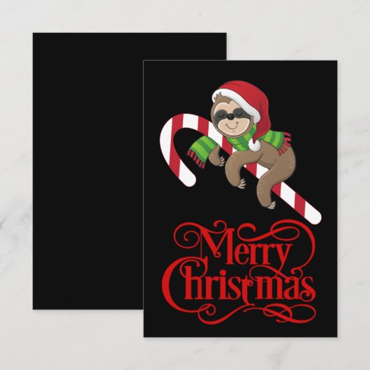 Kerstkerstkaart Bedankkaart (Voorkant / Achterkant)