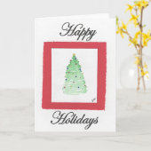 kerstkerstkaart kaart (Gele Bloem)