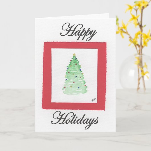 kerstkerstkaart kaart (Gele Bloem)