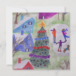 Kerstkerstkaart Kaart