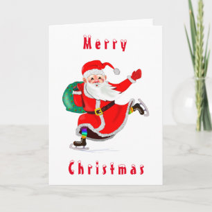 KerstkerstKaart kerstkerstman met cadeau - Jouw te Kaart