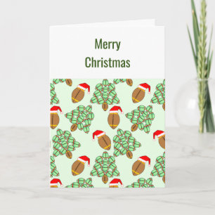 Kerstkerstkaart met Football Bedankkaart