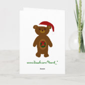 Kerstkerstkaart met prettig kerstfeest feestdagen kaart (Achterkant)