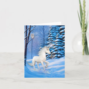 kerstkerstkaart met Unicorn fantasy Kaart