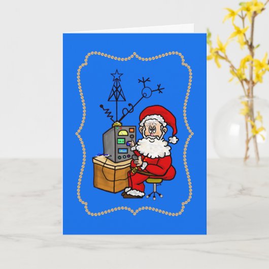 Kerstkerstkaart voor de kerstman kaart (Gele Bloem)