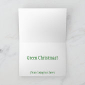 Kerstkerstkaart voor groen milieu feestdagen kaart (Binnen)