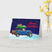 Kerstkerstkaartje voor kerstfeestdag kaart (Gele Bloem)