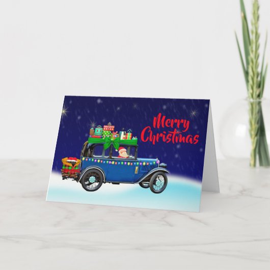 Kerstkerstkaartje voor kerstfeestdag kaart (Voorkant)