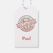 Kerstkerstkerst met gecertificeerde Naughty List Cadeaulabel (Voorkant)