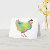 Kerstkerstkerstbeker Funny Festive Hen Humor Kaart (Gele Bloem)