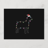 Kerstkerstkerstbeker met lichte dunnedarmgeit aankondigingskaart (Voorkant)