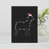 Kerstkerstkerstbeker met lichte dunnedarmgeit feestdagenkaart (Staand voorkant)