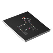 Kerstkerstkerstbeker met lichte dunnedarmgeit notitieblok (Schuin)