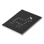 Kerstkerstkerstbeker met lichte dunnedarmgeit notitieblok (Linkerzijde)