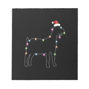Kerstkerstkerstbeker met lichte dunnedarmgeit notitieblok