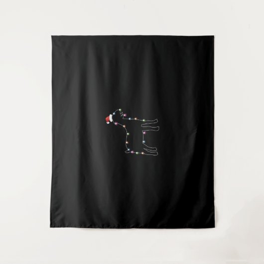 Kerstkerstkerstbeker met lichte dunnedarmgeit wandkleed (Voorkant)