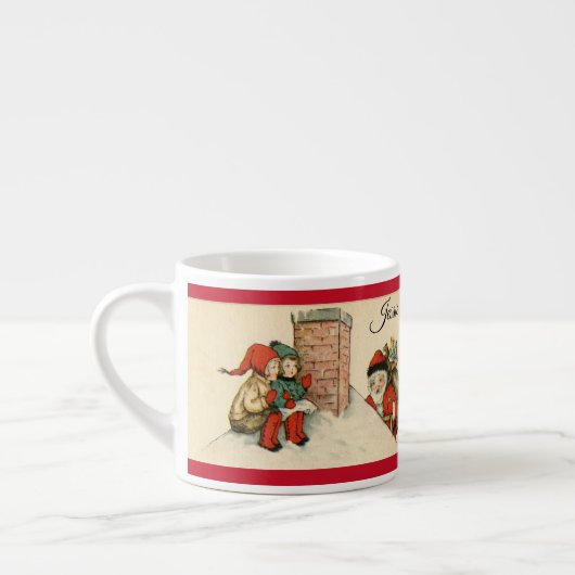 Kerstkerstkerstbeker met naam espresso kop (Links)