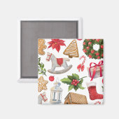 kerstkerstkerstbekers op maat magneet (Voorkant / Achterkant)