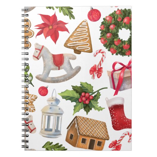 kerstkerstkerstbekers op maat notitieboek (Voorkant)