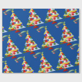 Kerstkerstkerstboom Cadeaupapier (Vlak)