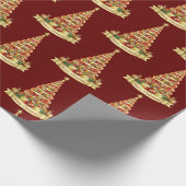 Kerstkerstkerstboom Cadeaupapier (Hoek)