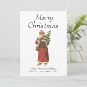 kerstkerstkerstboom feestdagenkaart (Staand voorkant)