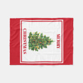 Kerstkerstkerstboom Fleece Deken (Voorkant (Horizontaal))