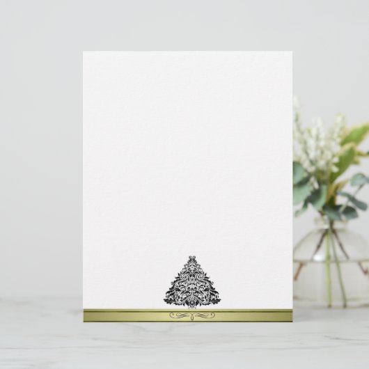 Kerstkerstkerstboom met briefterhead (Staand voorkant)