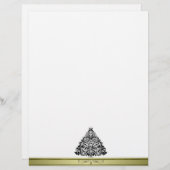 Kerstkerstkerstboom met briefterhead (Voorkant / Achterkant)