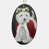 Kerstkerstkerstboomkankerornament Santa Keramisch Ornament (Links)