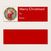 kerstkerstkerstcade Labels Mini Visitekaartjes (Voorkant /achterkant)