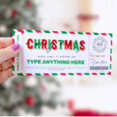 Kerstkerstkerstcadeaubon Sjabloon voor kinderen