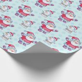 kerstkerstkerstcadeaupatroon voor kinderen cadeaupapier (Hoek)