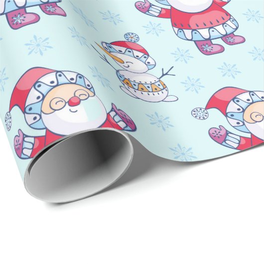 kerstkerstkerstcadeaupatroon voor kinderen cadeaupapier (Rol Hoek)