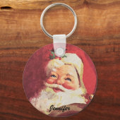 Kerstkerstkerstcadeautje JOUW NAAM toevoegen Sleutelhanger (Voorkant)