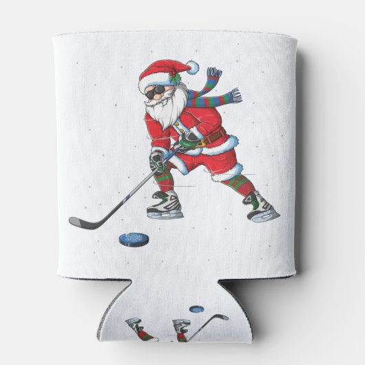 kerstkerstkerstcadeautjes met ijshockey, kinder jo blikjeskoeler (Achterkant)