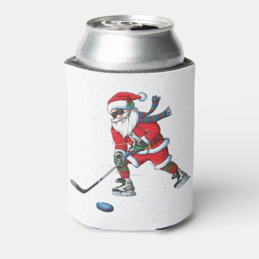 kerstkerstkerstcadeautjes met ijshockey, kinder jo blikjeskoeler (Blikje Achterkant)