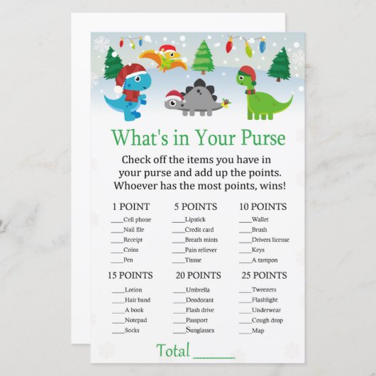 Kerstkerstkerstdinosaurus Wat zit er in je paarden (Voorkant / Achterkant)