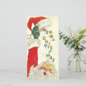 kerstkerstkerstfeest met Pet Feestdagenkaart (Staand voorkant)