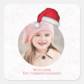 Kerstkerstkerstfeestdag Eenvoudig groots Pet Vierkante Sticker (Voorkant)