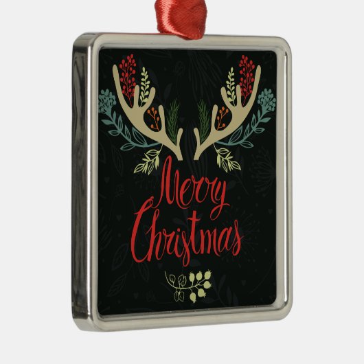 Kerstkerstkerstfeestjes Metalen Ornament (Rechts)