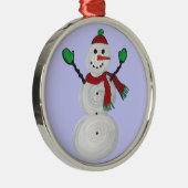 Kerstkerstkerstfeestzanger Metalen Ornament (Rechts)