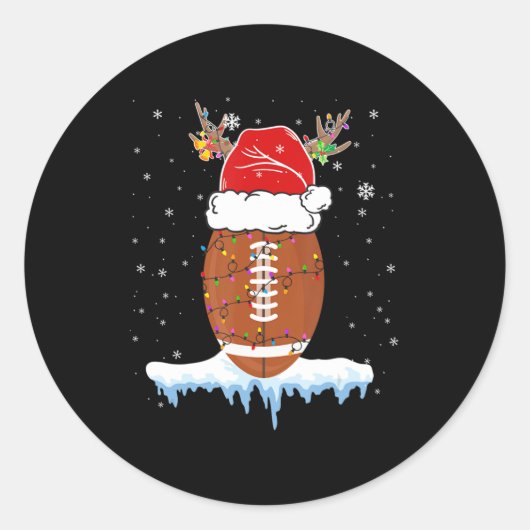 KerstkerstkerstFootball — Sinterhat Merry Xmas voe Ronde Sticker (Voorkant)