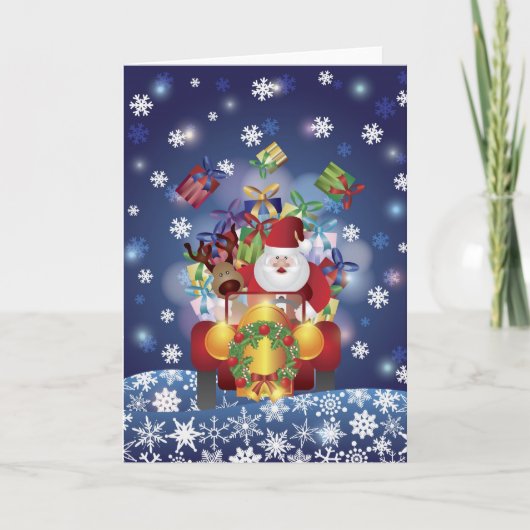 Kerstkerstkerstkaart Feestdagen Kaart (Voorkant)