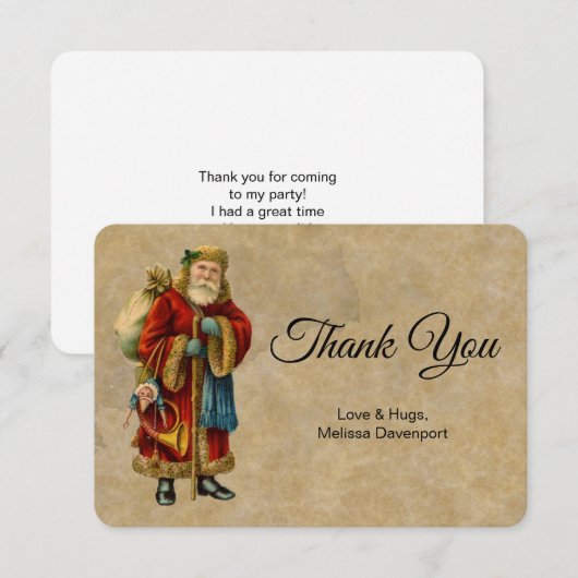  kerstkerstkerstkerstbeklag bedankkaart (Voorkant / Achterkant)