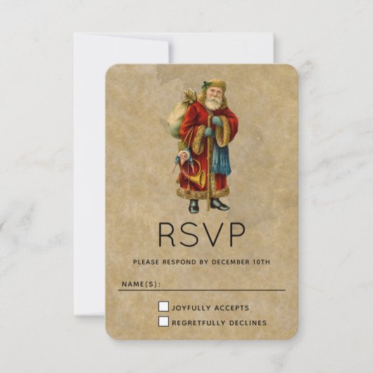  kerstkerstkerstkerstbeklag RSVP kaartje (Voorkant)