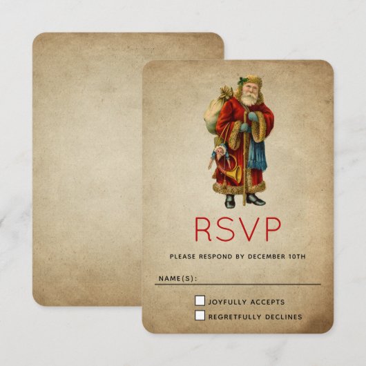  kerstkerstkerstkerstbeklag RSVP kaartje (Voorkant / Achterkant)