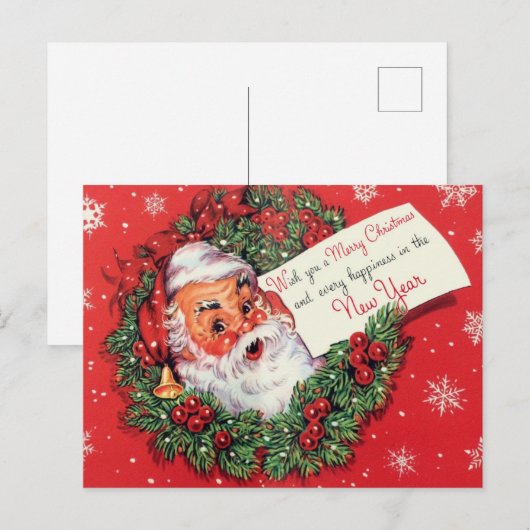 KerstkerstkerstkerstBriefkaart Wreath Briefkaart (Voorkant / Achterkant)