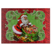 kerstkerstkerstkerstcadeauglazen snijbord snijplank (Voorkant)