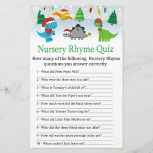 Kerstkerstkerstkerstdinosaursery Rhyme Quiz